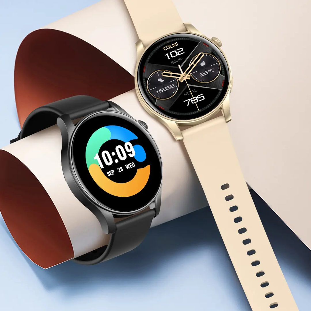 Smartwatch Colmi V73 – Preto e Dourado